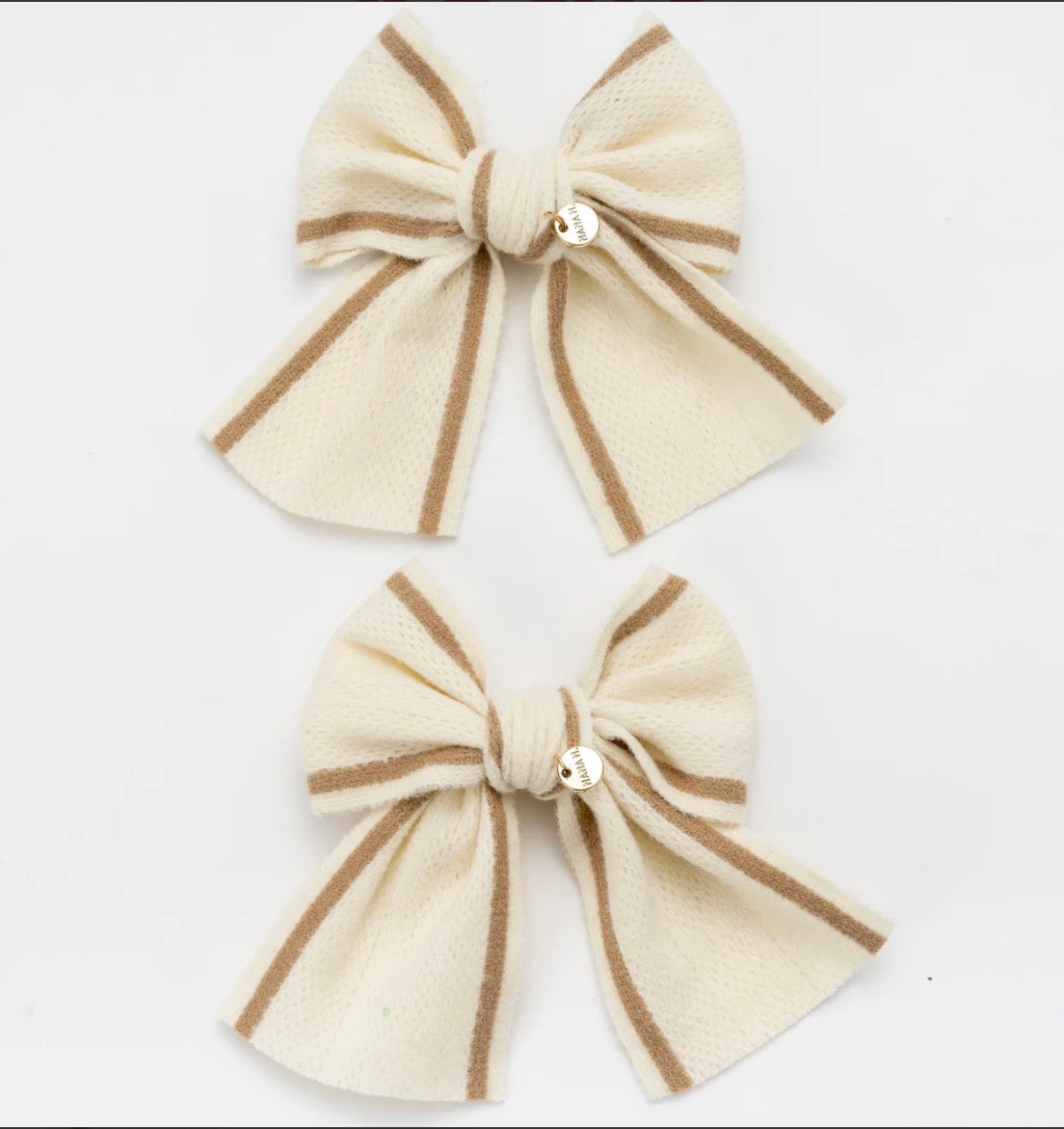 2 KNIT BOW CLIP