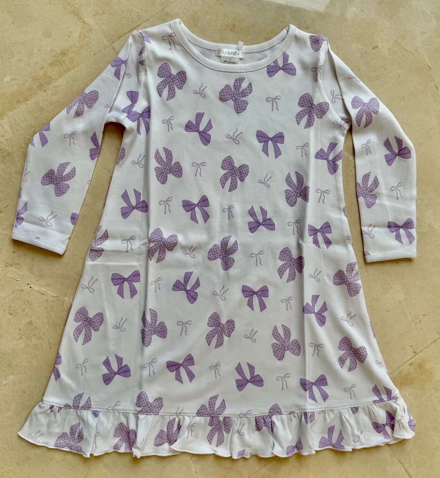 Purple bows pajama dress