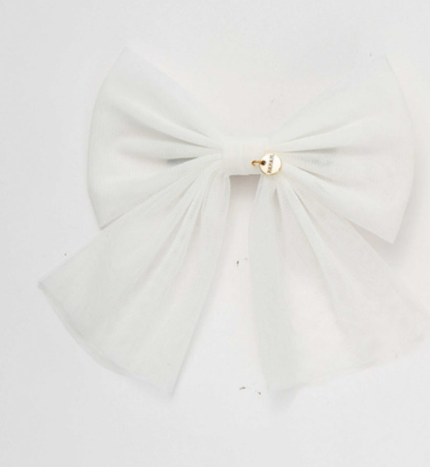 Tulle short clip white
