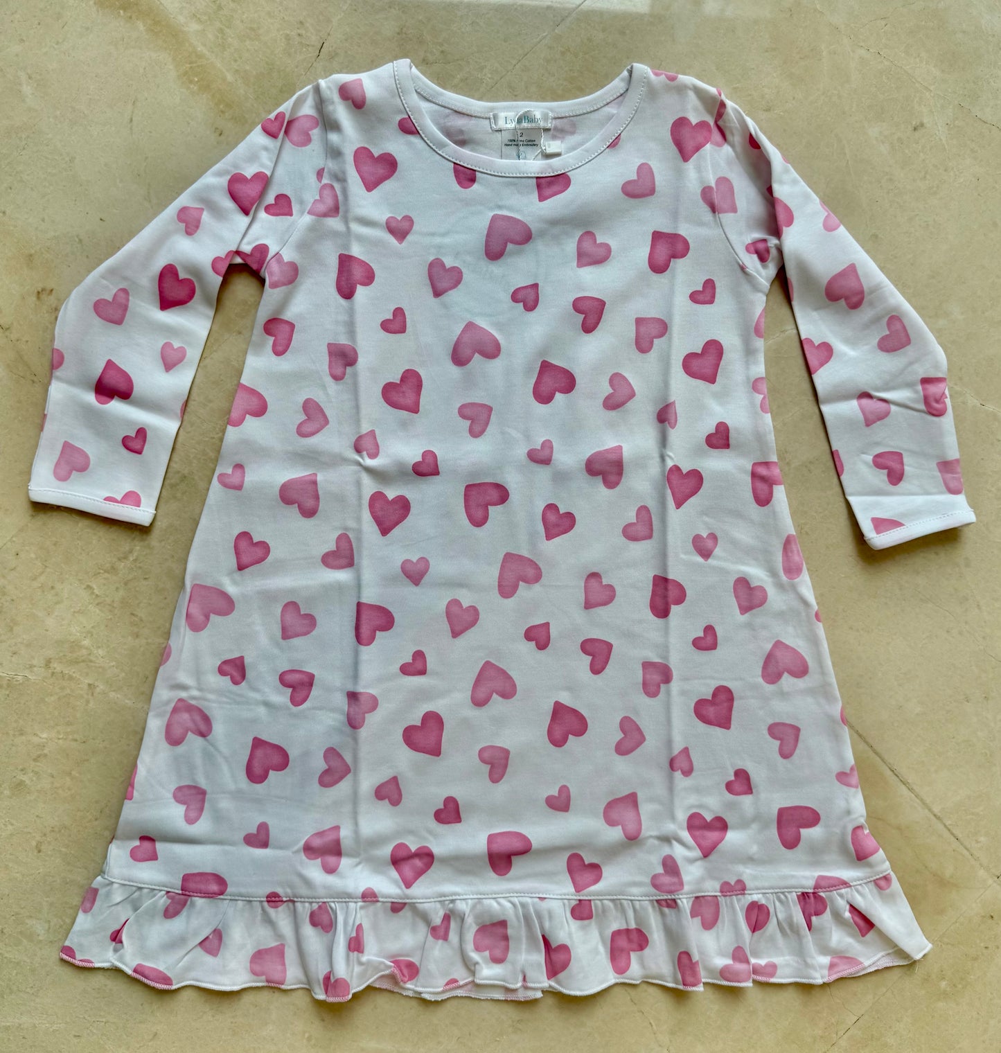 Bright hearts pajama dress
