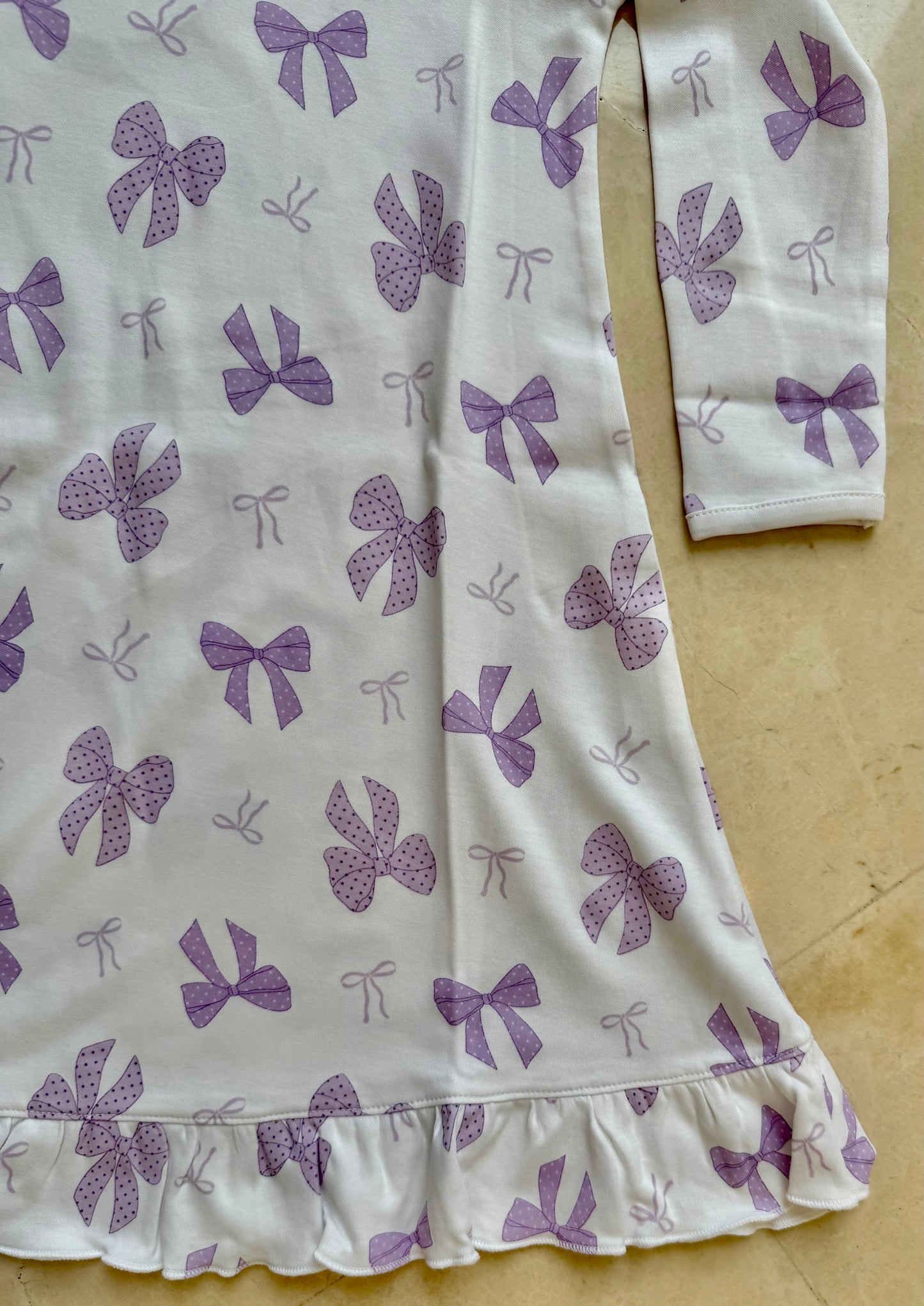 Purple bows pajama dress