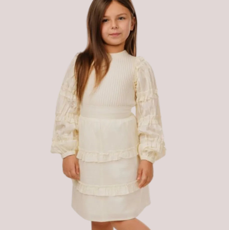 IVORY COTTON RUFFLE SET