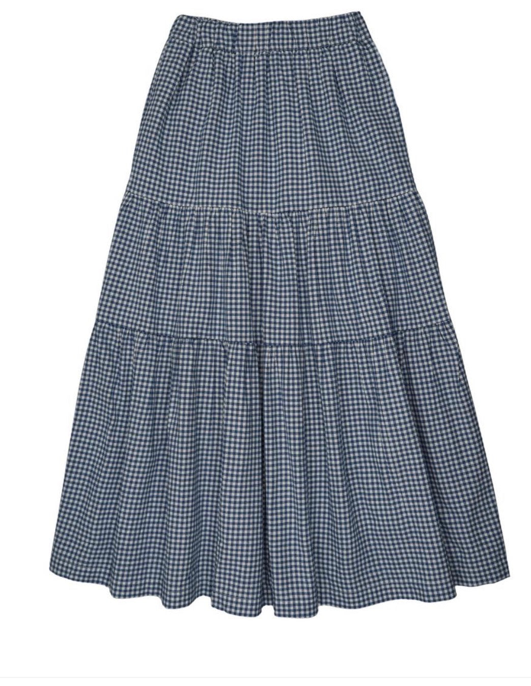 Blue Gigham midi set