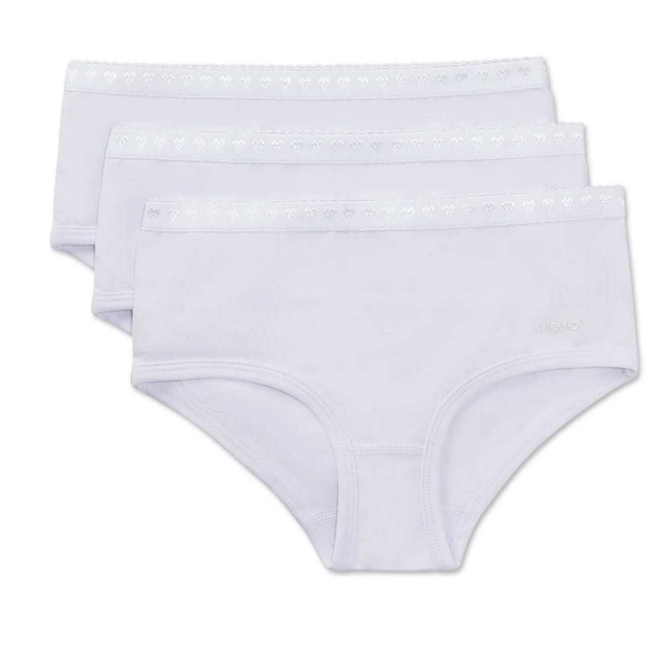 Solid white cotton panty 3 pair pack