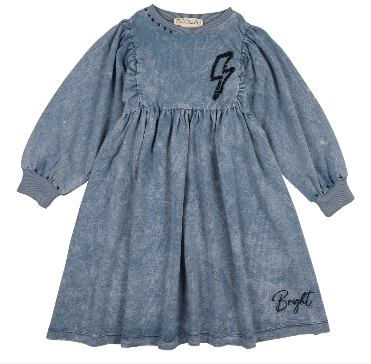 Blue wash dress
