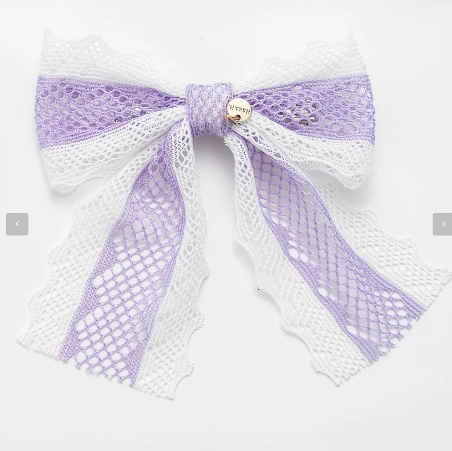 LACE SHORT RIBBON BOW CLIP