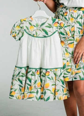 Lemon linen dress