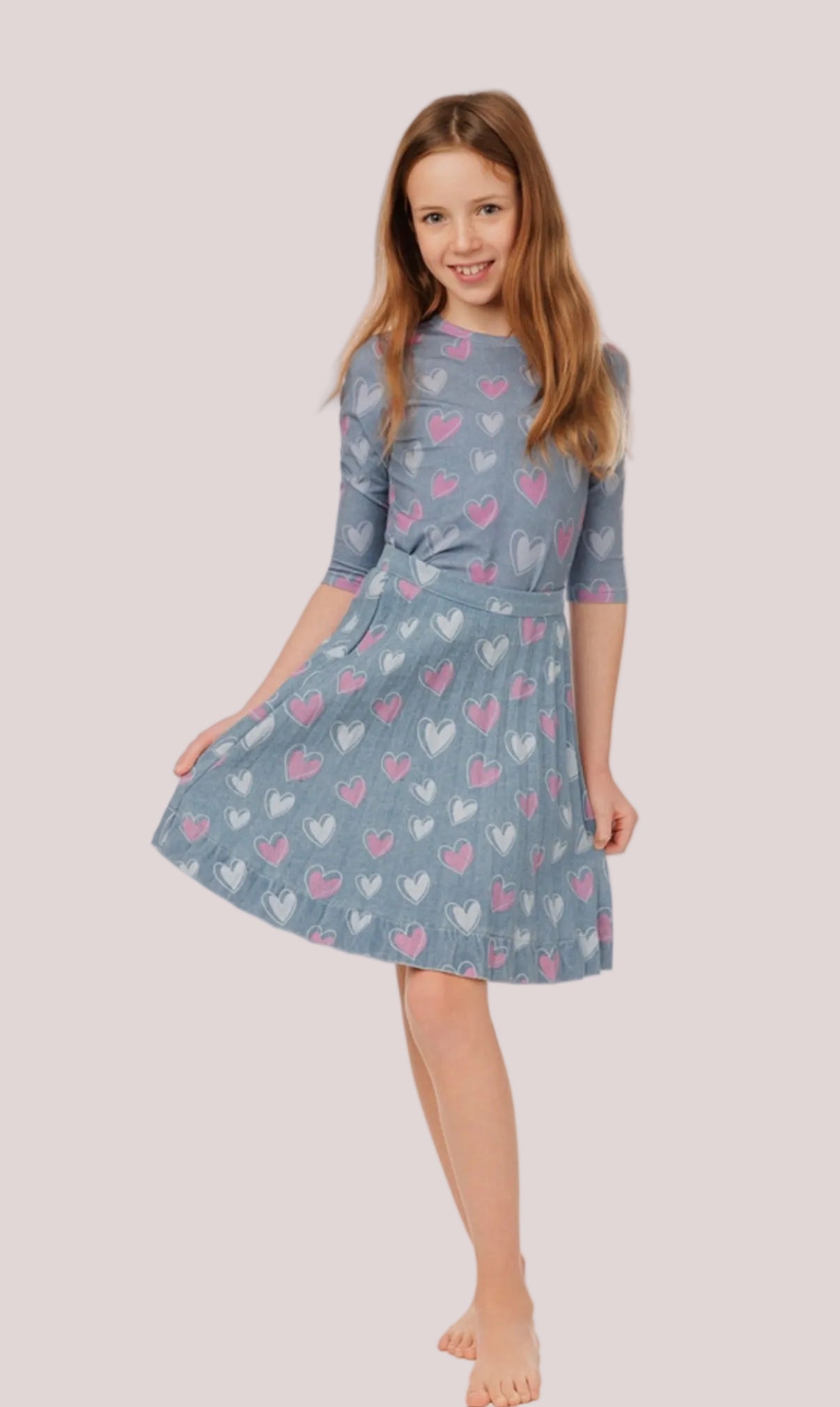 DENIM HEARTS SET