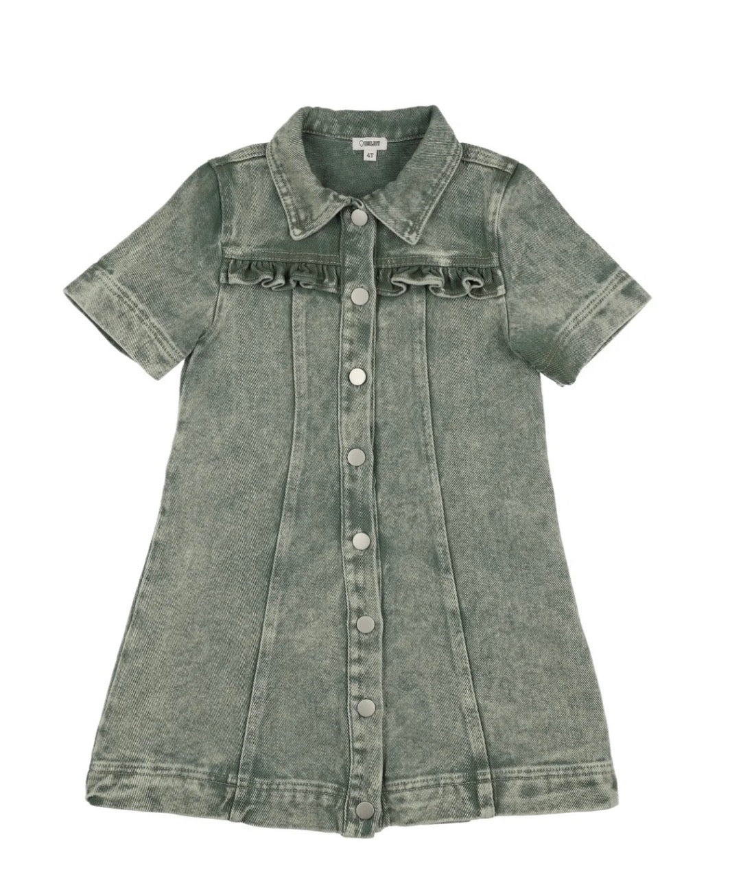 Green Jean colored short sleeve dress