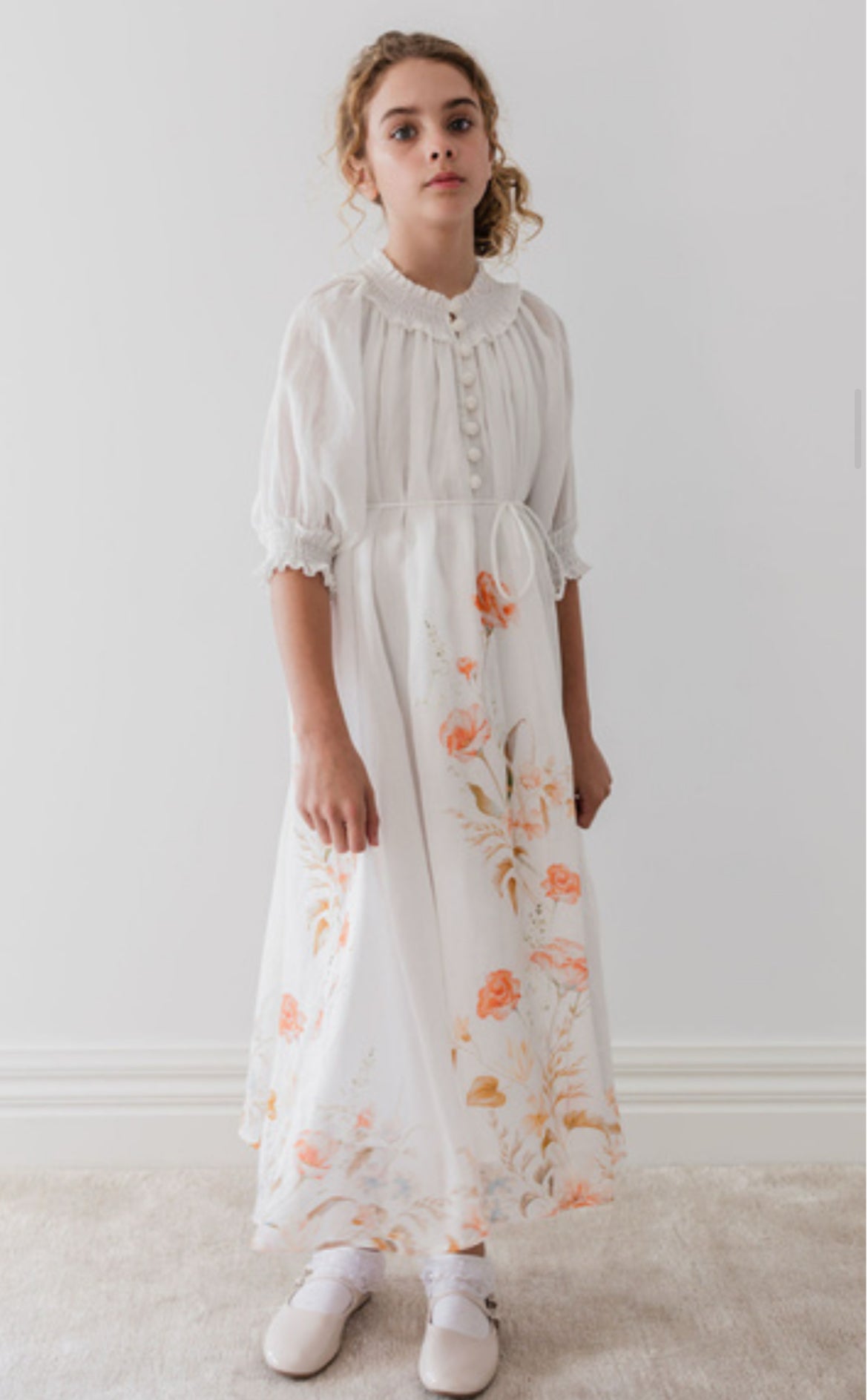 BORDER FLORAL DRESS
