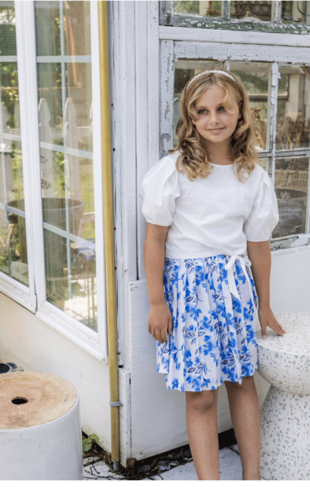 Pleated Blue Skirt