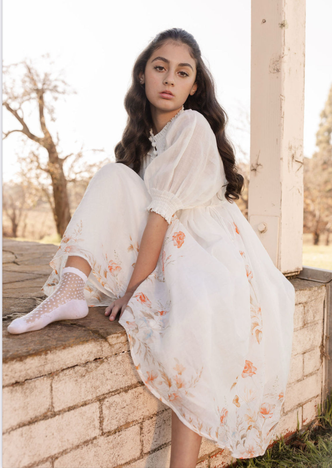 BORDER FLORAL DRESS