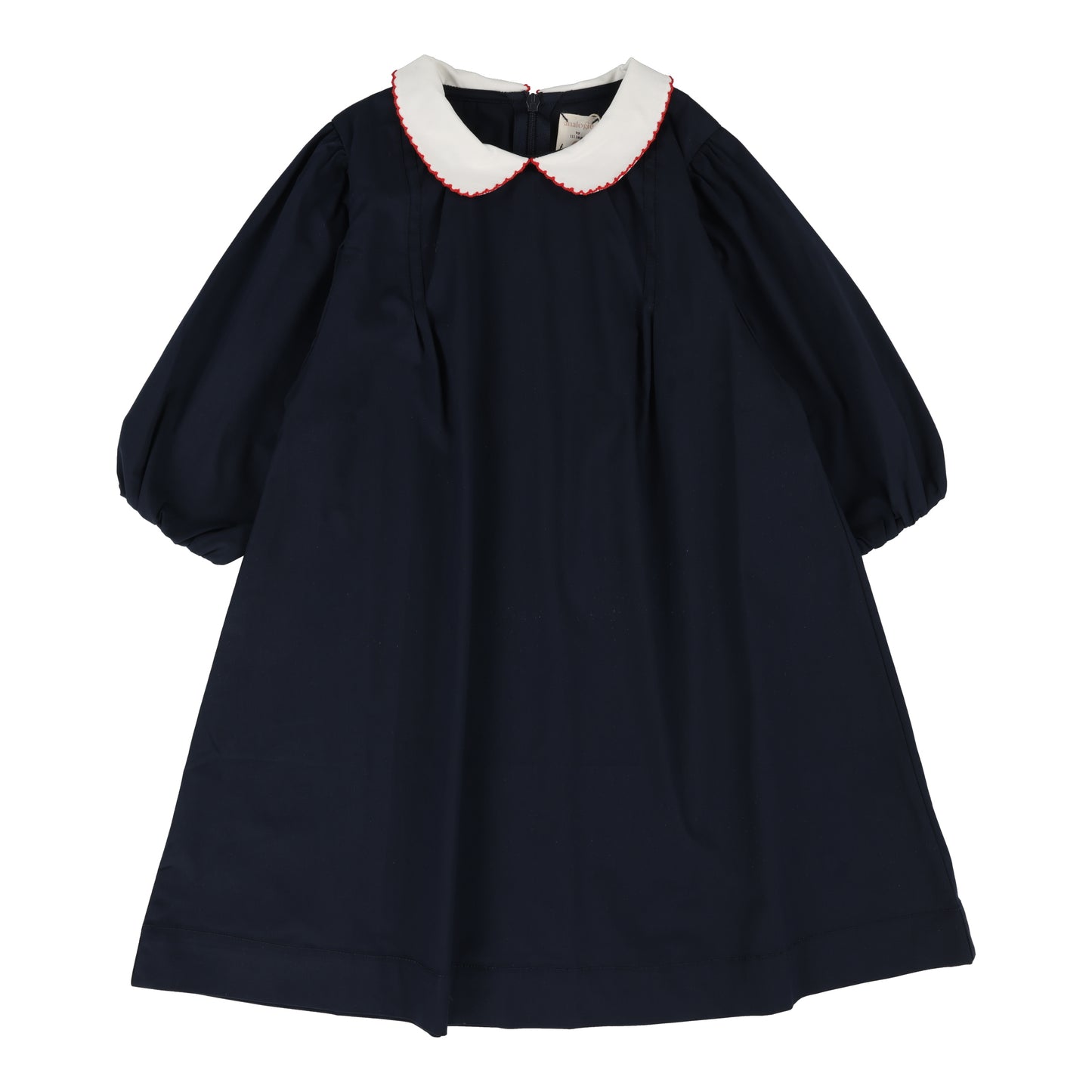 PUFF 3/4 SLEEVE NAVY DRESS