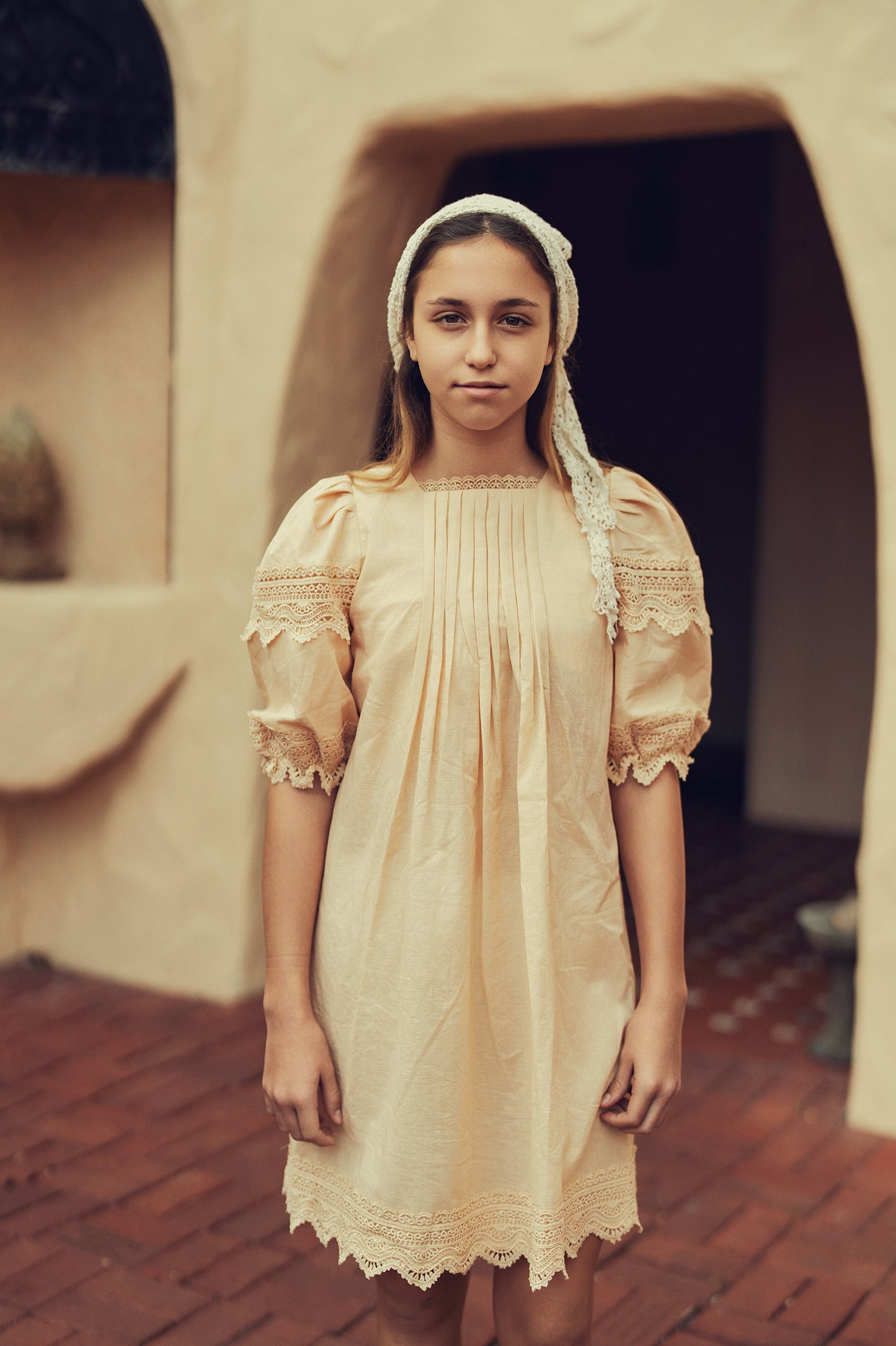 BEIGE LINEN DRESS
