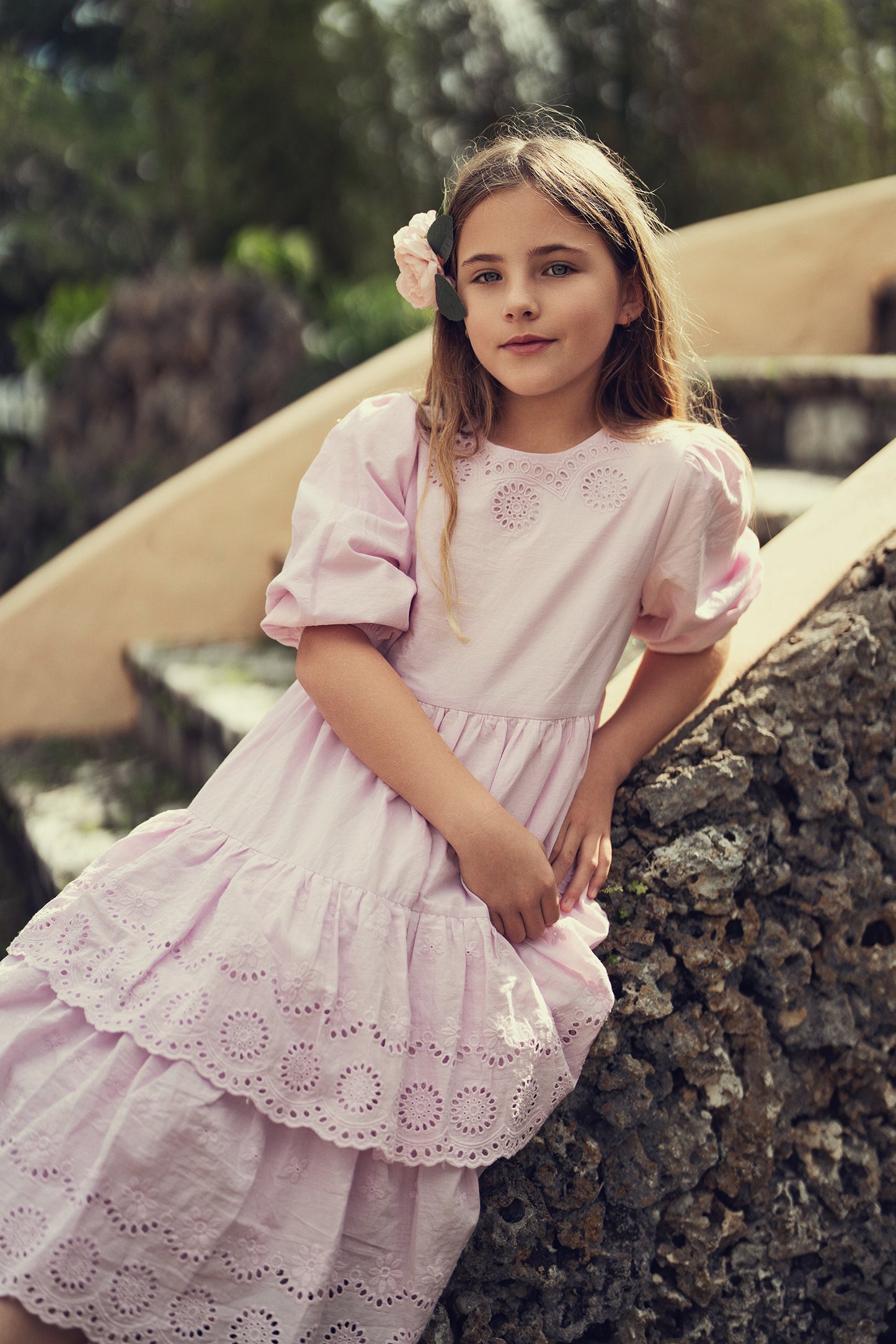 LILAC RUFLE CUT OUT DRESS
