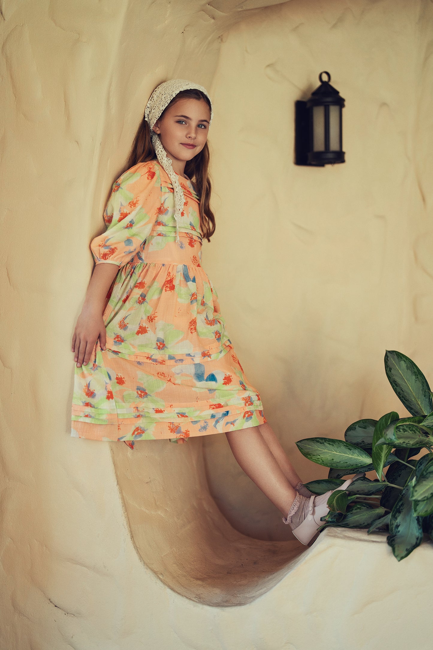 MULTICOLOR PINTUCK DRESS