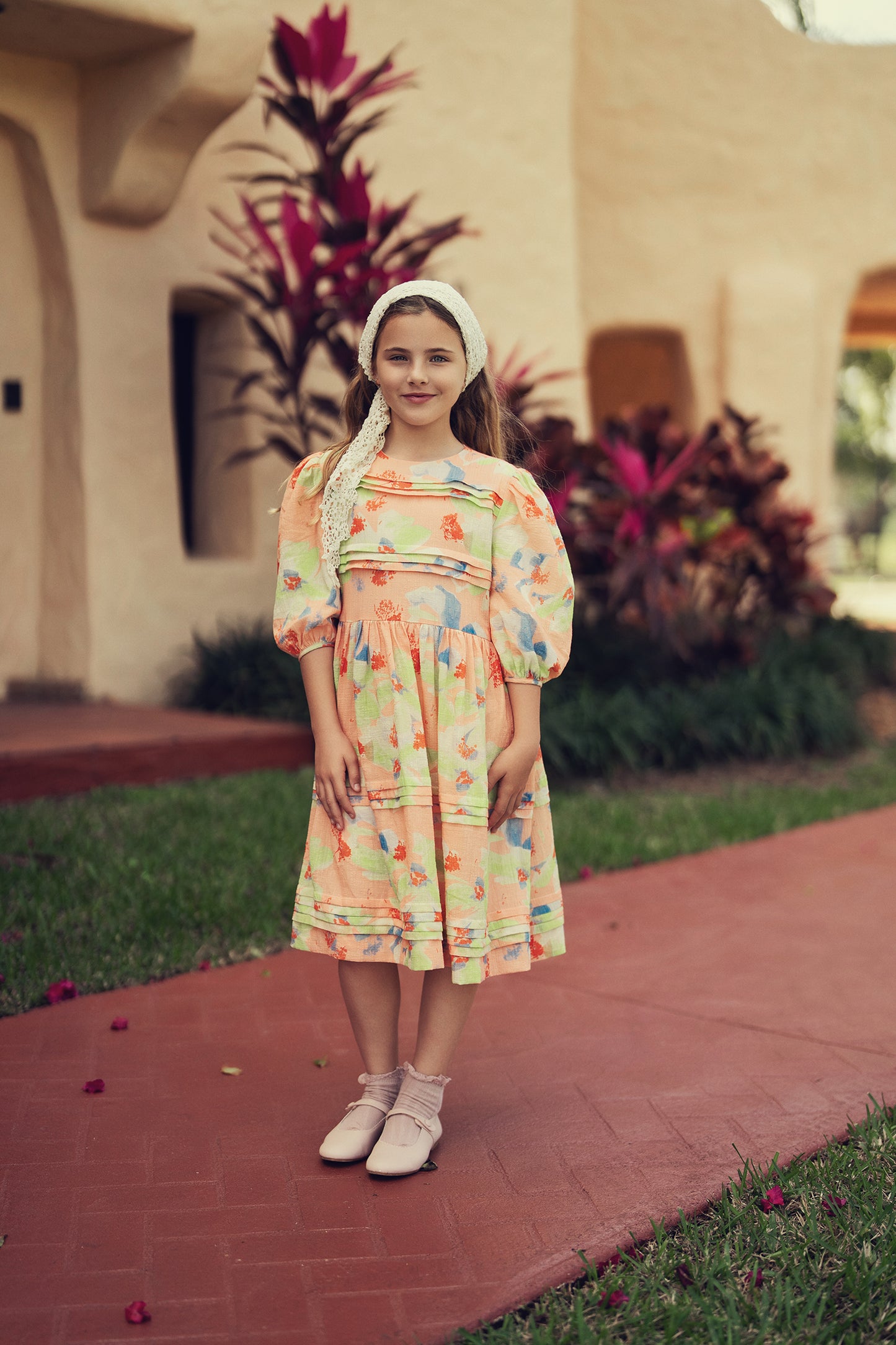 MULTICOLOR PINTUCK DRESS