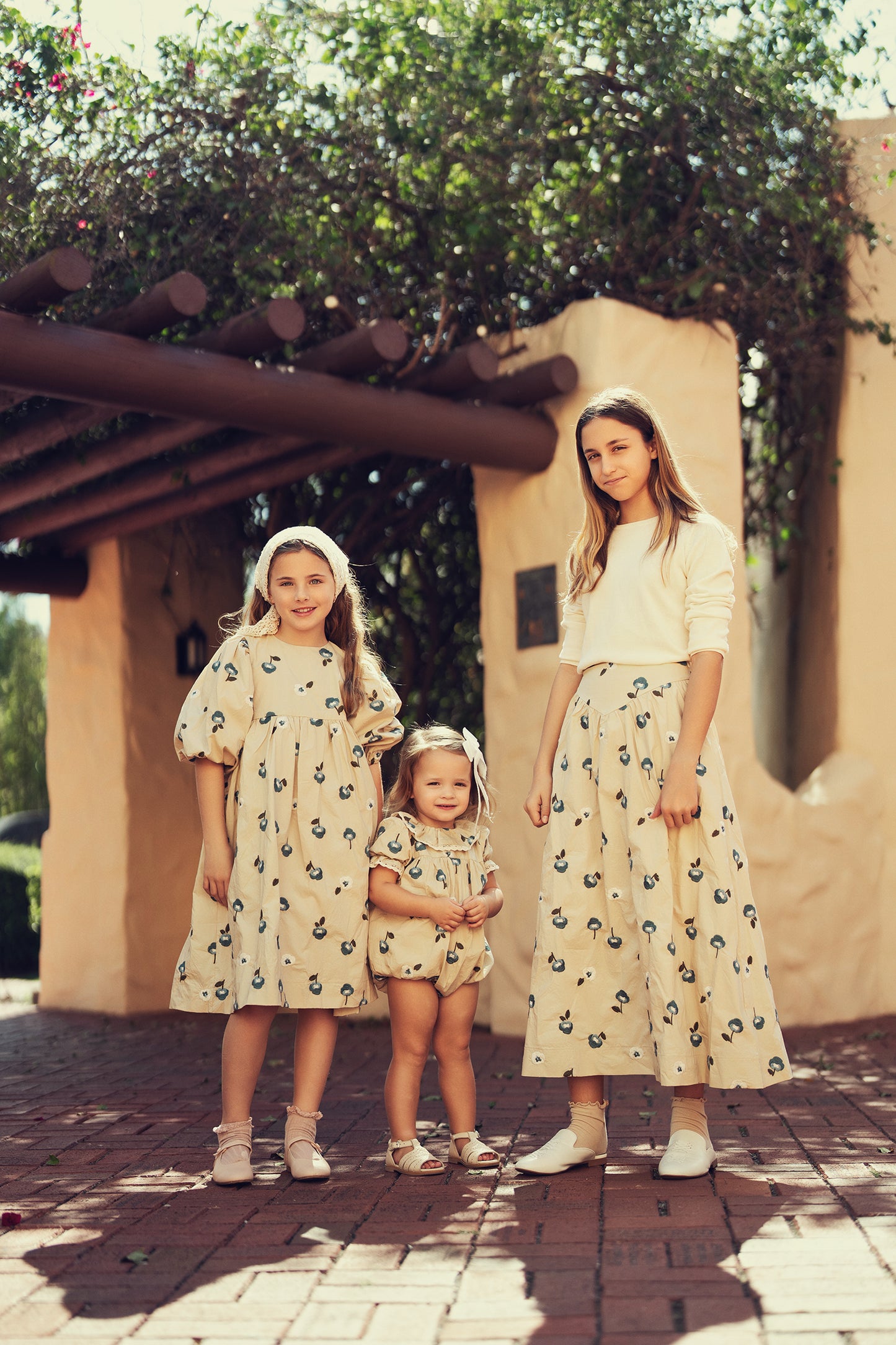 BEIGE EMBROIDERED SQUARE DRESS