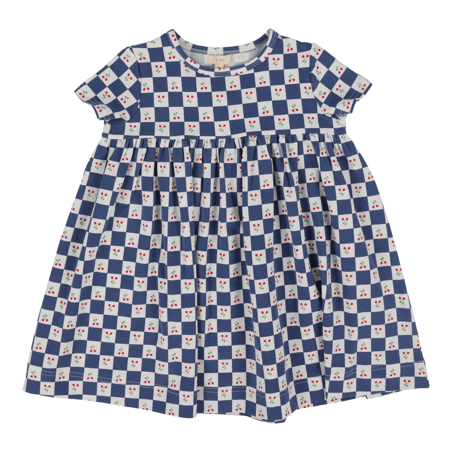 CHECKED TULIP DRESS SHORT SLEEVE