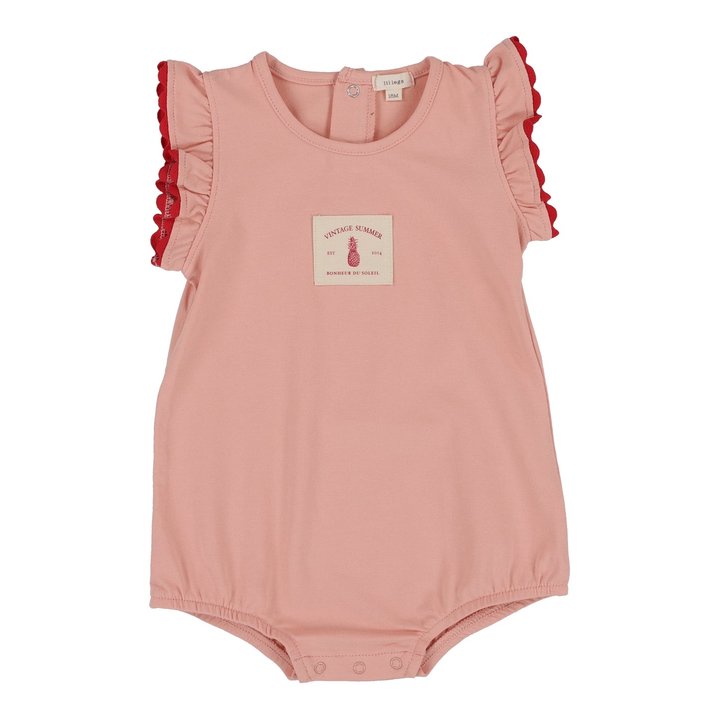 RUFFLE CORAL ROMPER
