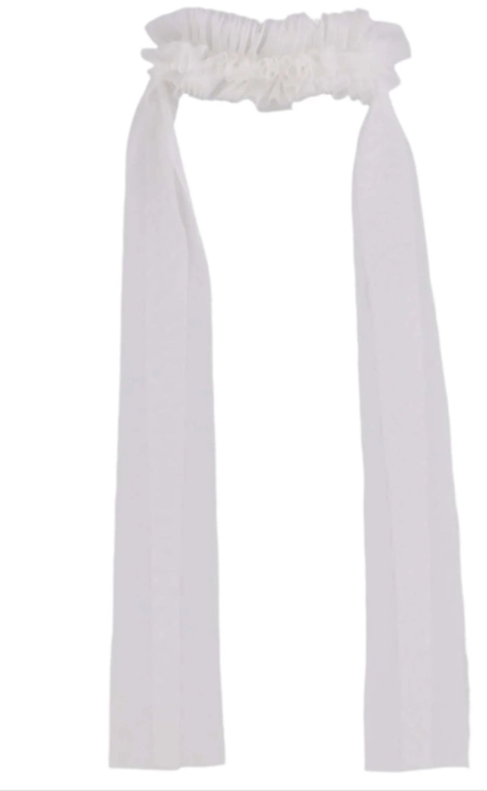 Ruffle baby band white