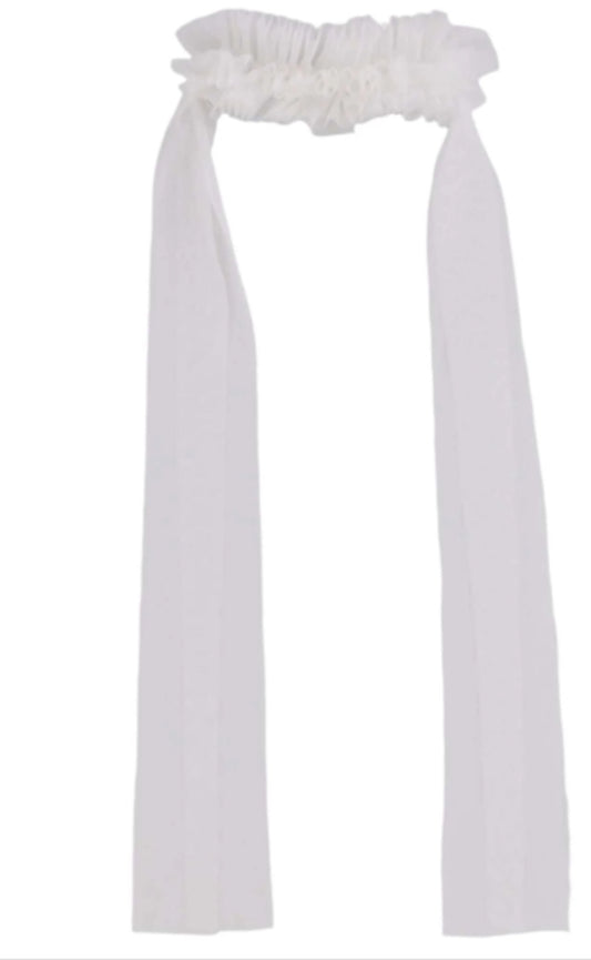 Ruffle baby band white