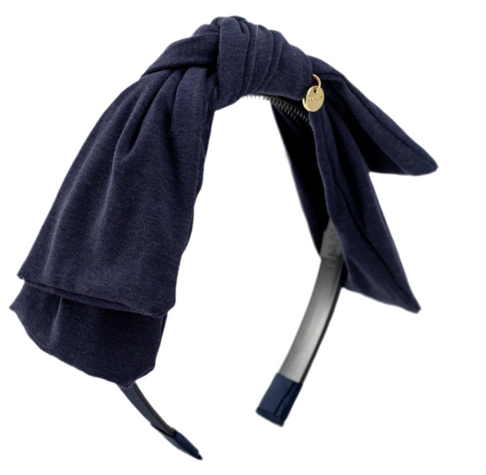 Blue jersey headband