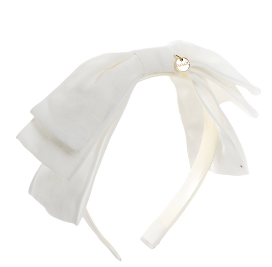 White Linen Headband