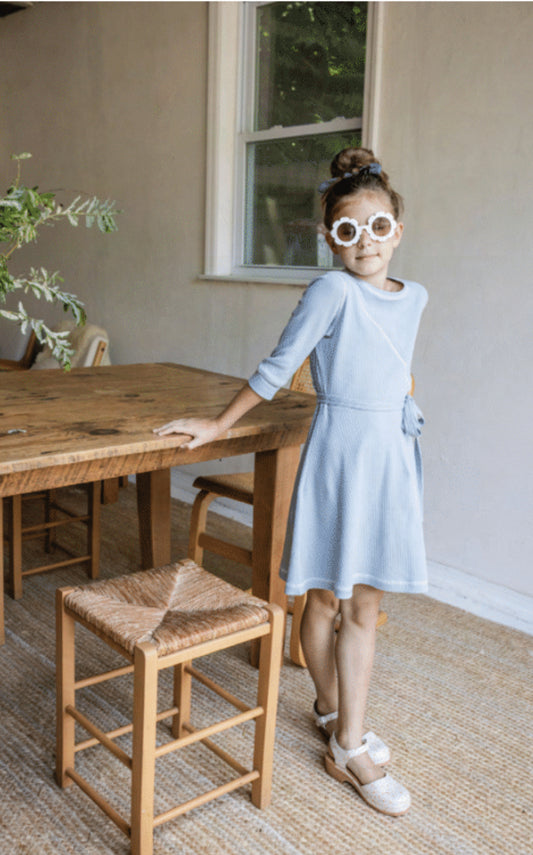 Light Blue Wrap Dress