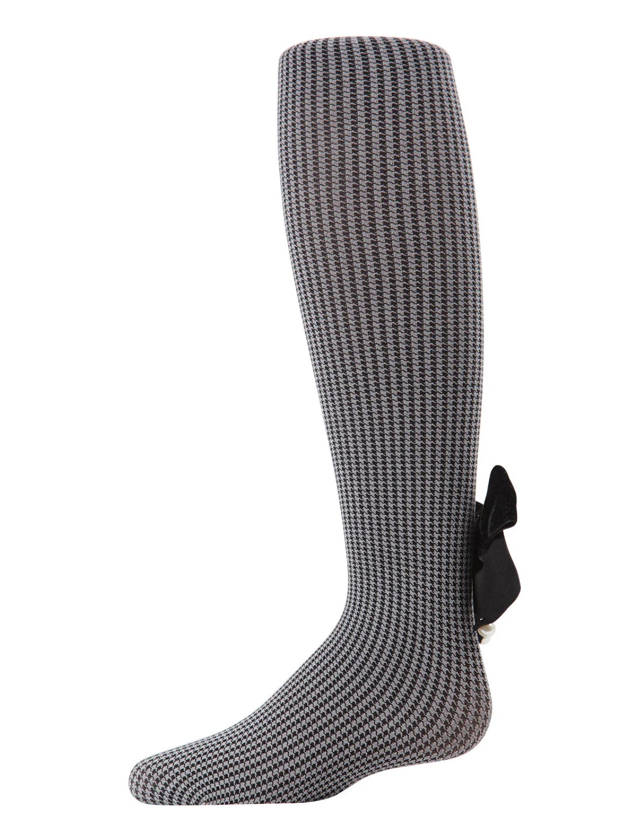 Herringbone Bow Black tights