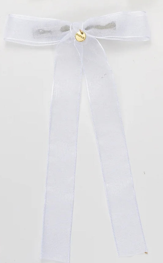 White organza bow