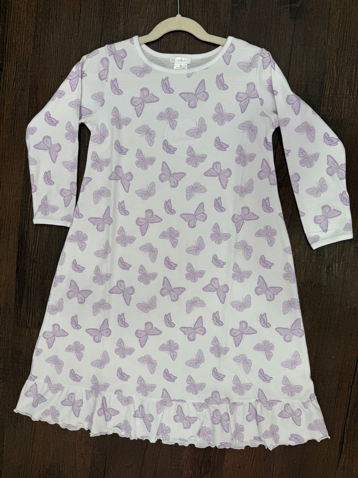 Lilac Butteflies Pajama Dress