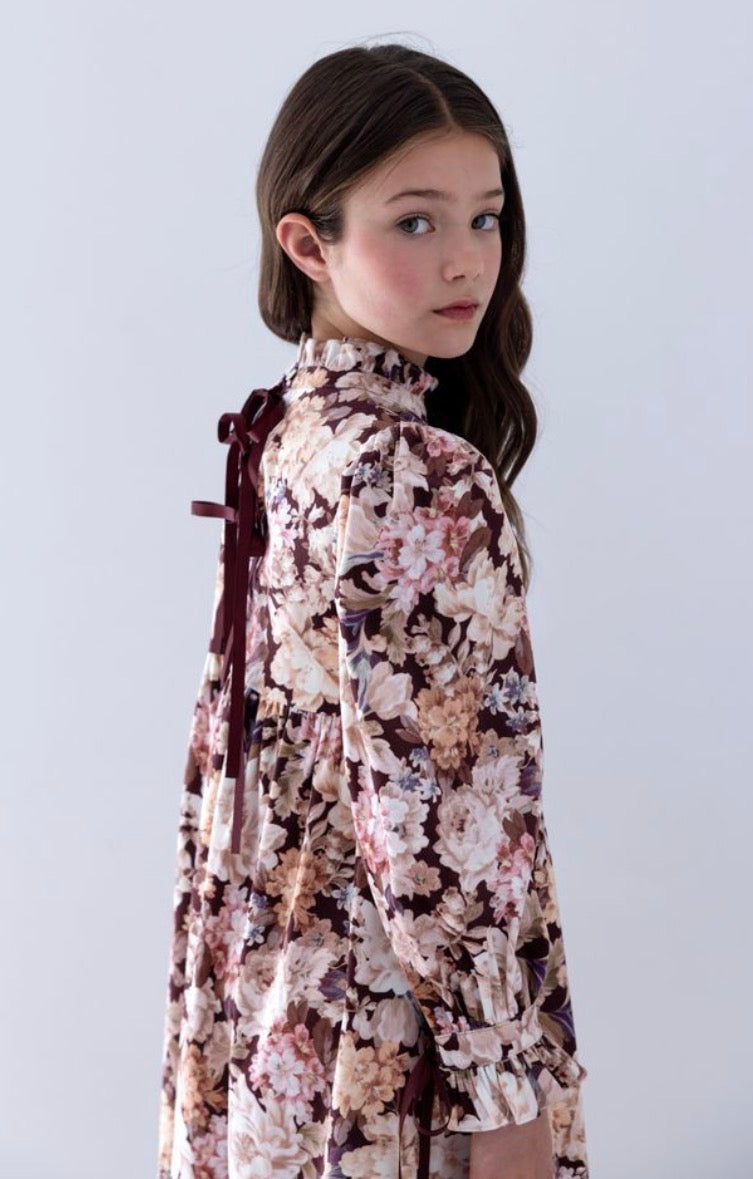Winter Bloom Cord Dress