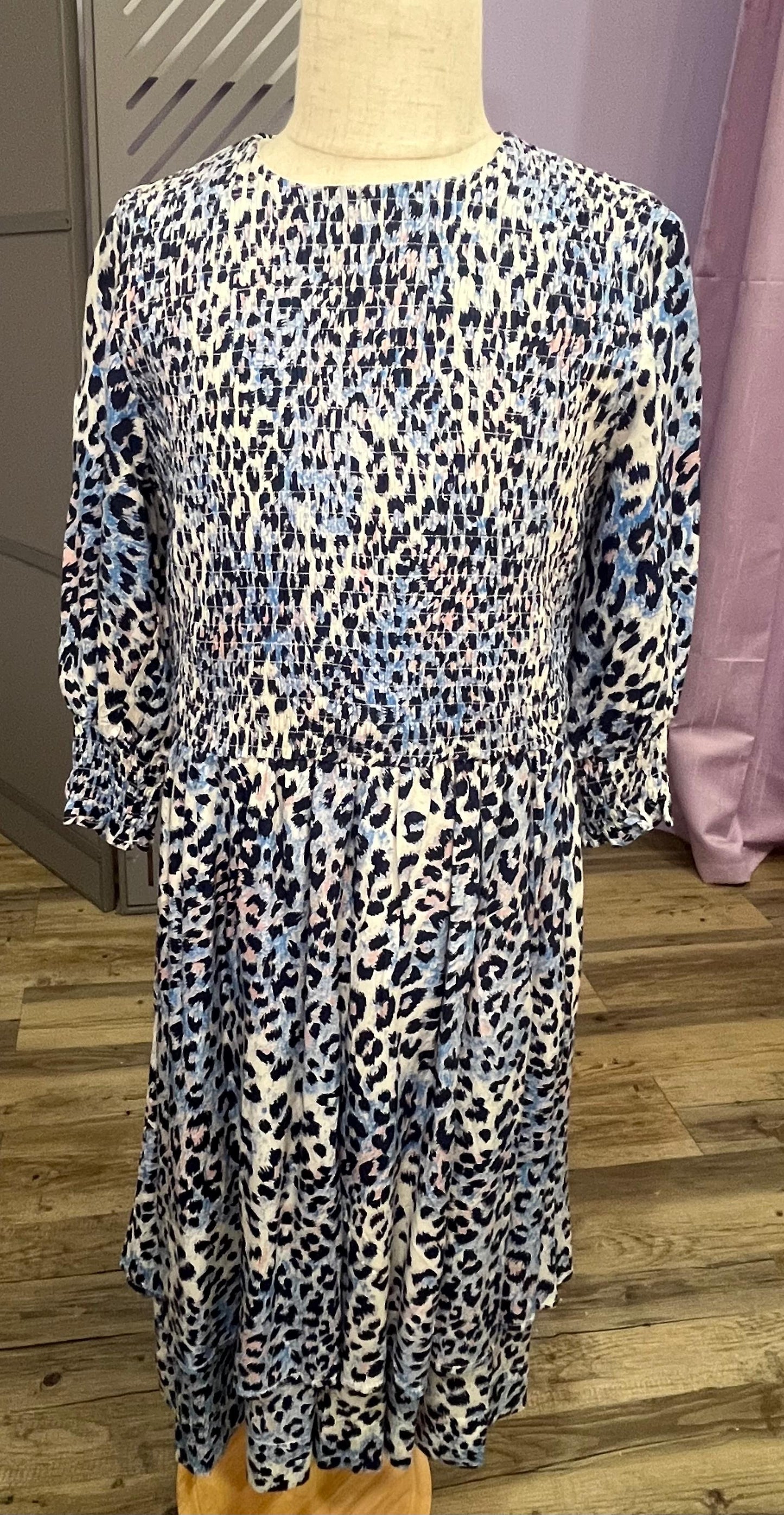 Blue Leopard Dress