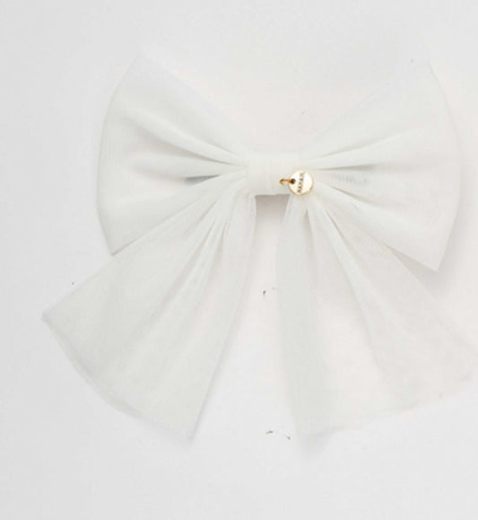 Tulle short clip white