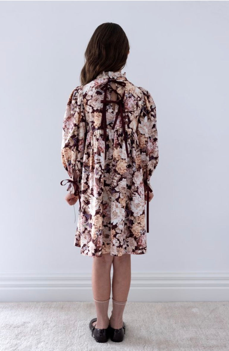 Winter Bloom Cord Dress