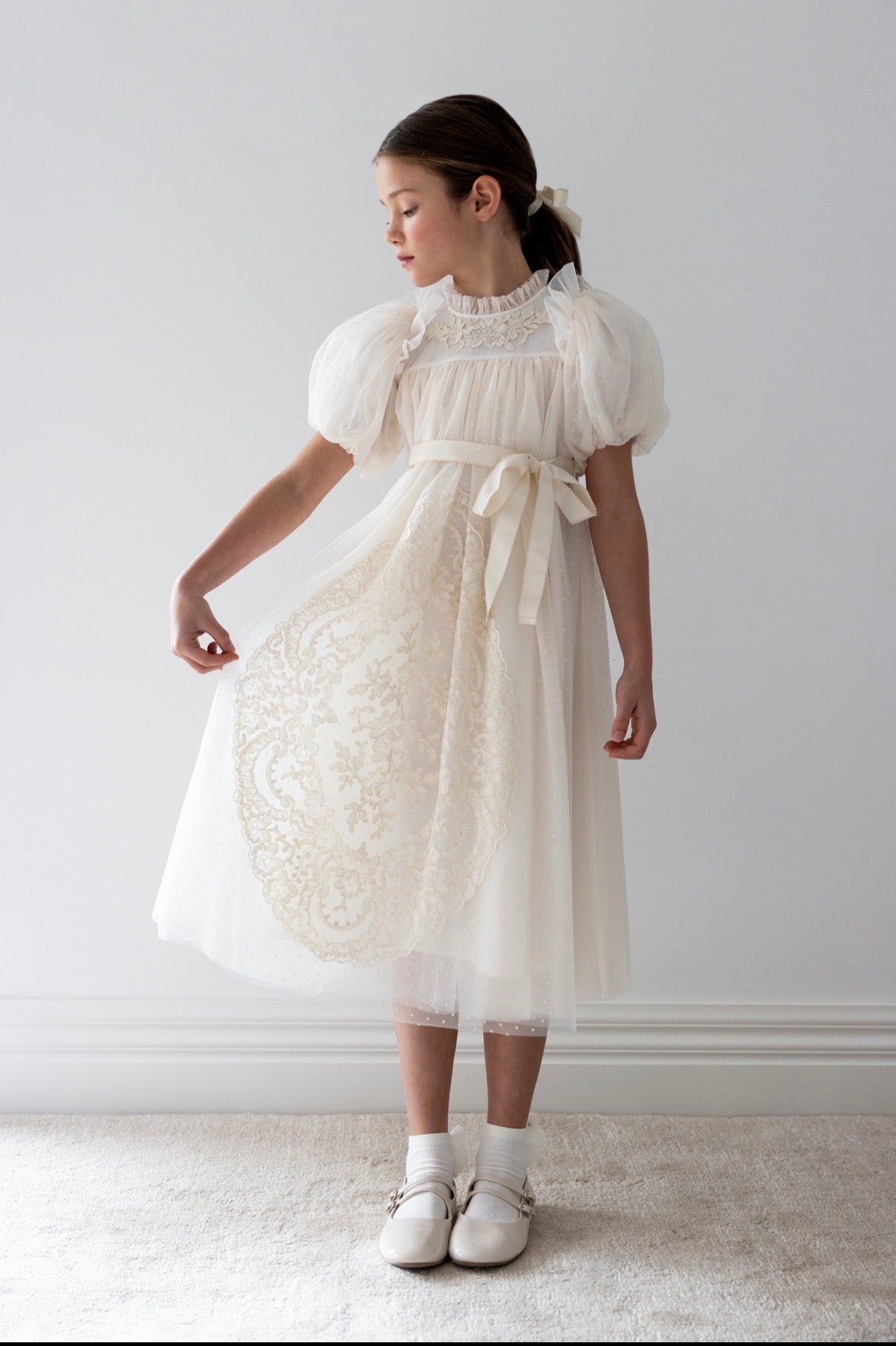 Vintage Doily lace Tulle dress