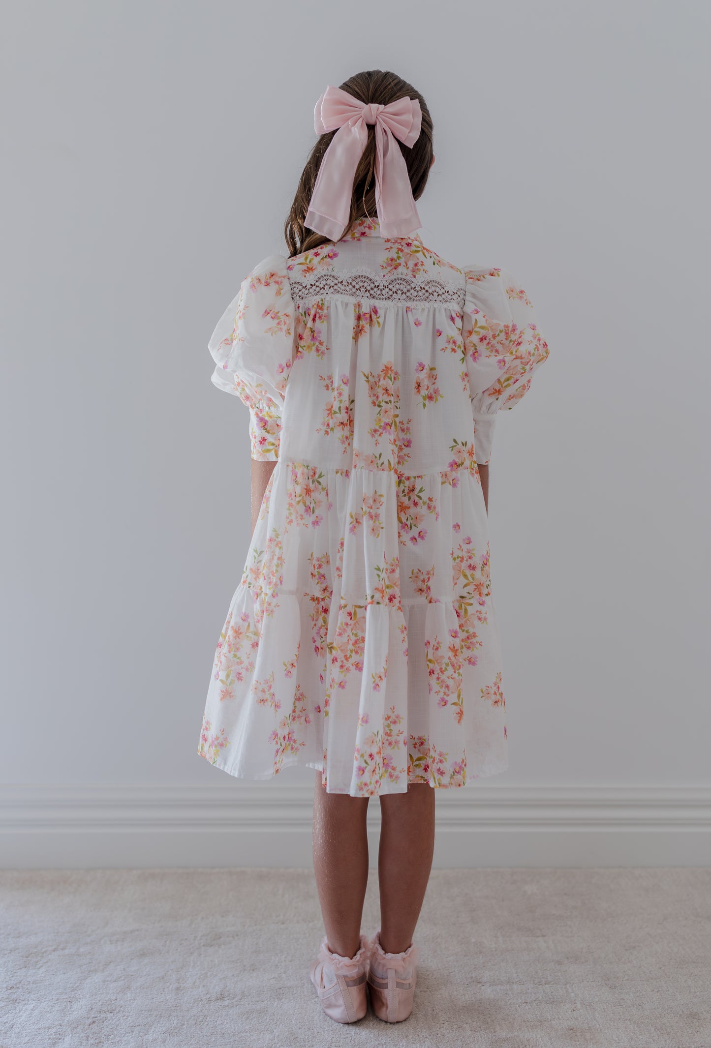Ditsy print shirt dress