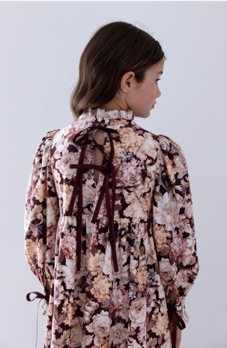 Winter Bloom Cord Dress