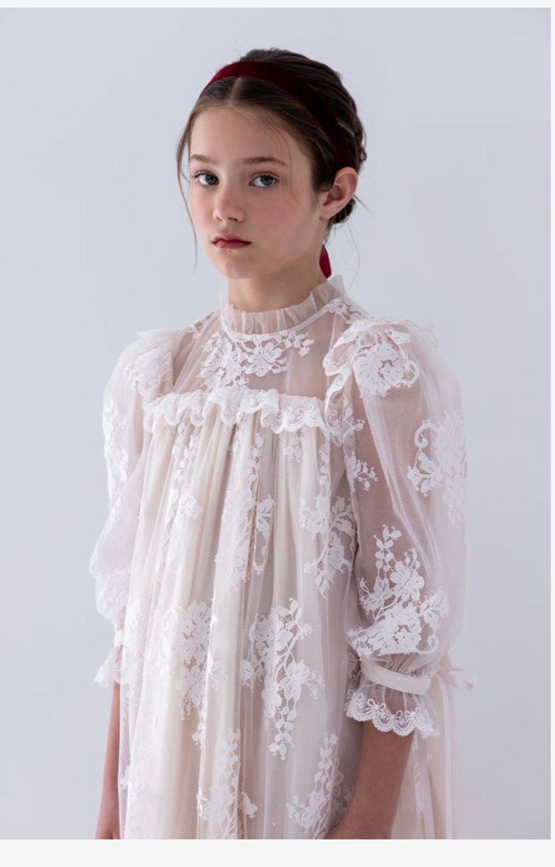 Cloud Pink Lace Dress