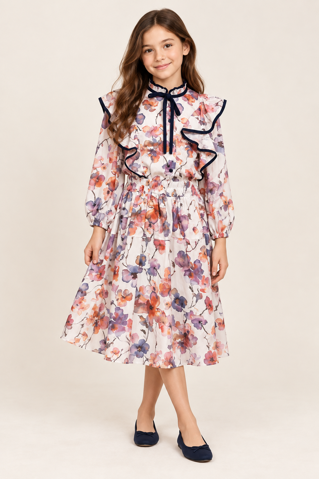 VIOLET PAINED FLOWER SET