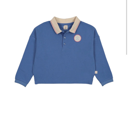 FRESH BLUE POLO POCKET  SET 3/4 SLEEVE