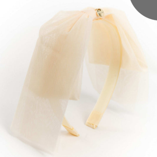 TULLE HEAD BAND BEIGE