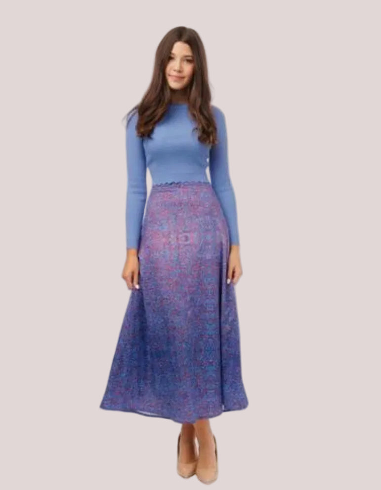 SCALLOPED BLUE SET