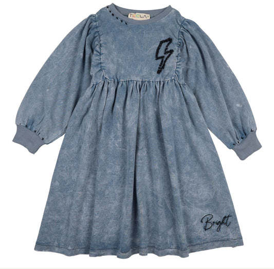Blue wash dress