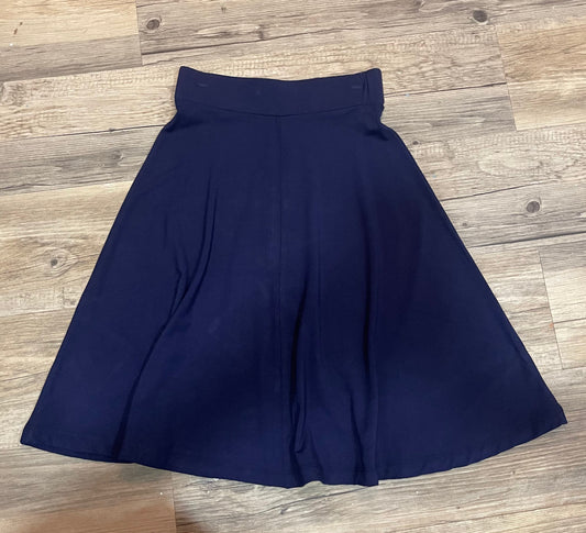 Navy knit circle skirt