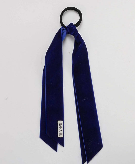 VELVET HAIRBAND BLUE