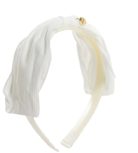 White ribbed headband