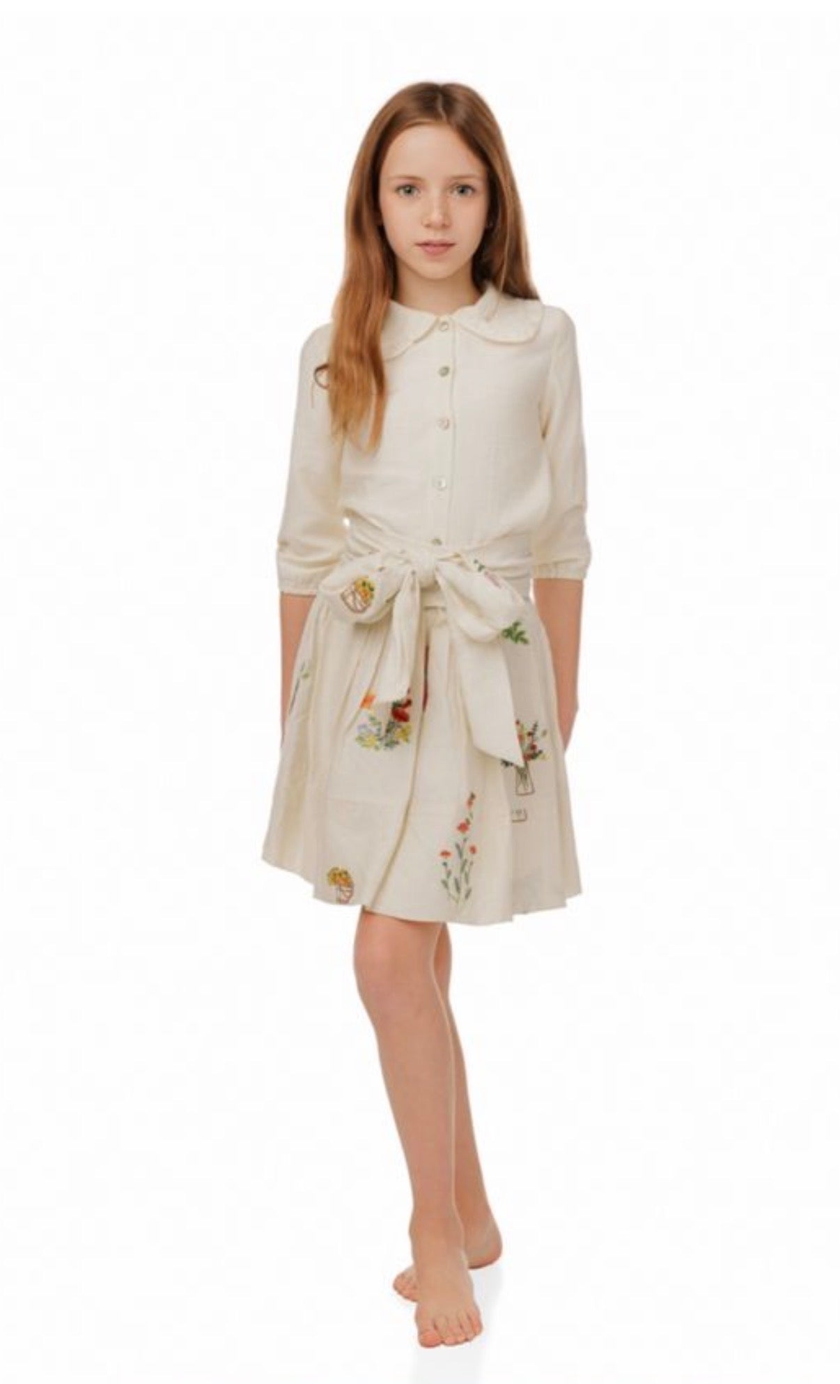 IVORY PETER PAN FLORAL SET