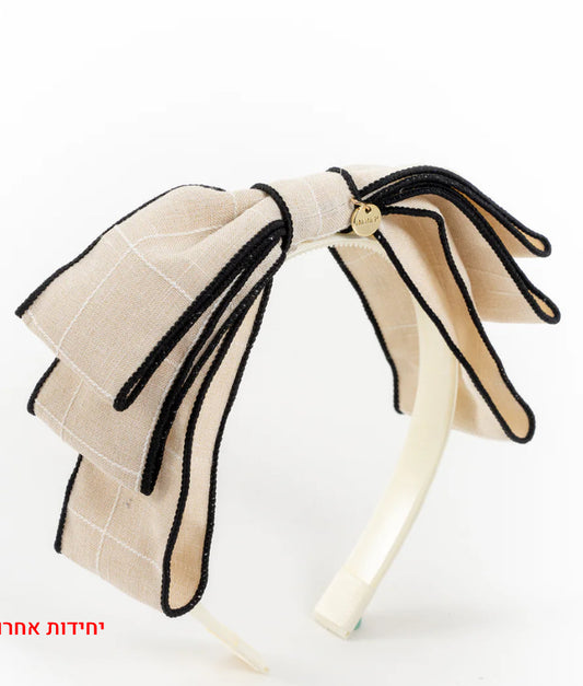 Beige Linen headband